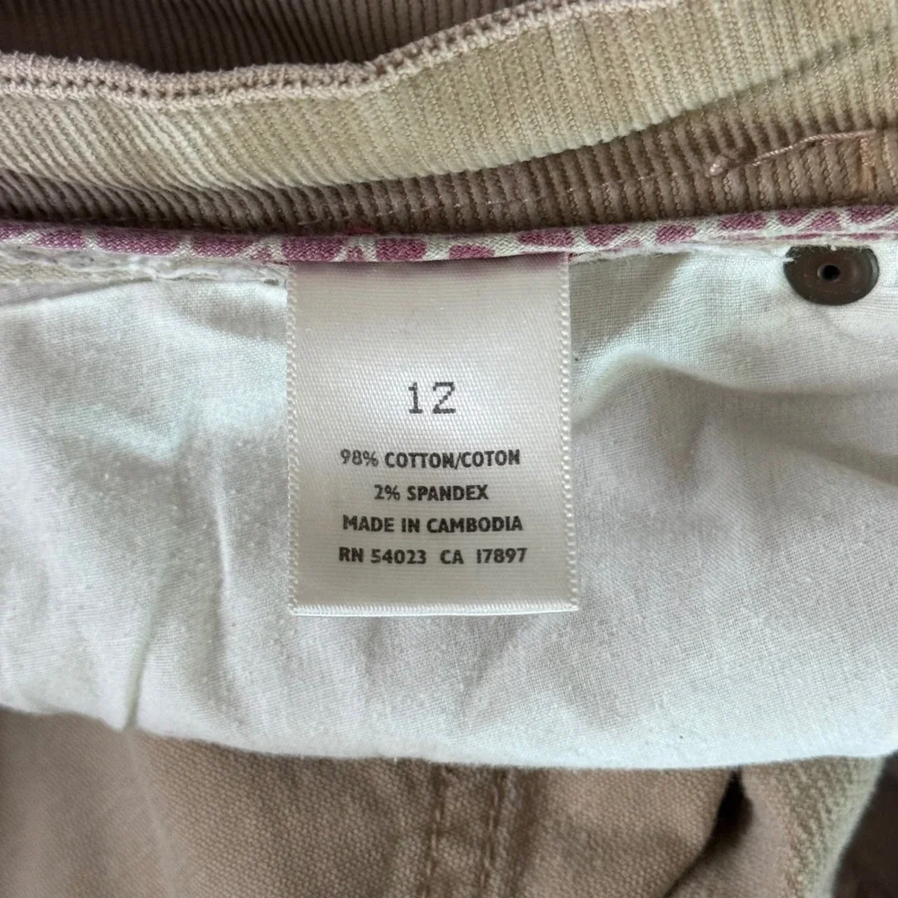 Old Navy Corduroy Pants 12 Tan Beige Bootcut Cottagecore Academia Classic‎ Y2K